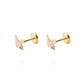 Aros de Oro 18kt Mariposa Circonita Esmaltada - Miniatura 1