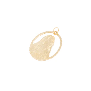 Colgante Oro Amarillo 18kt Virgen Niña Lisa