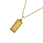 Colgante Oro Miel 18kt Placa Borde Tallado - Miniatura 2