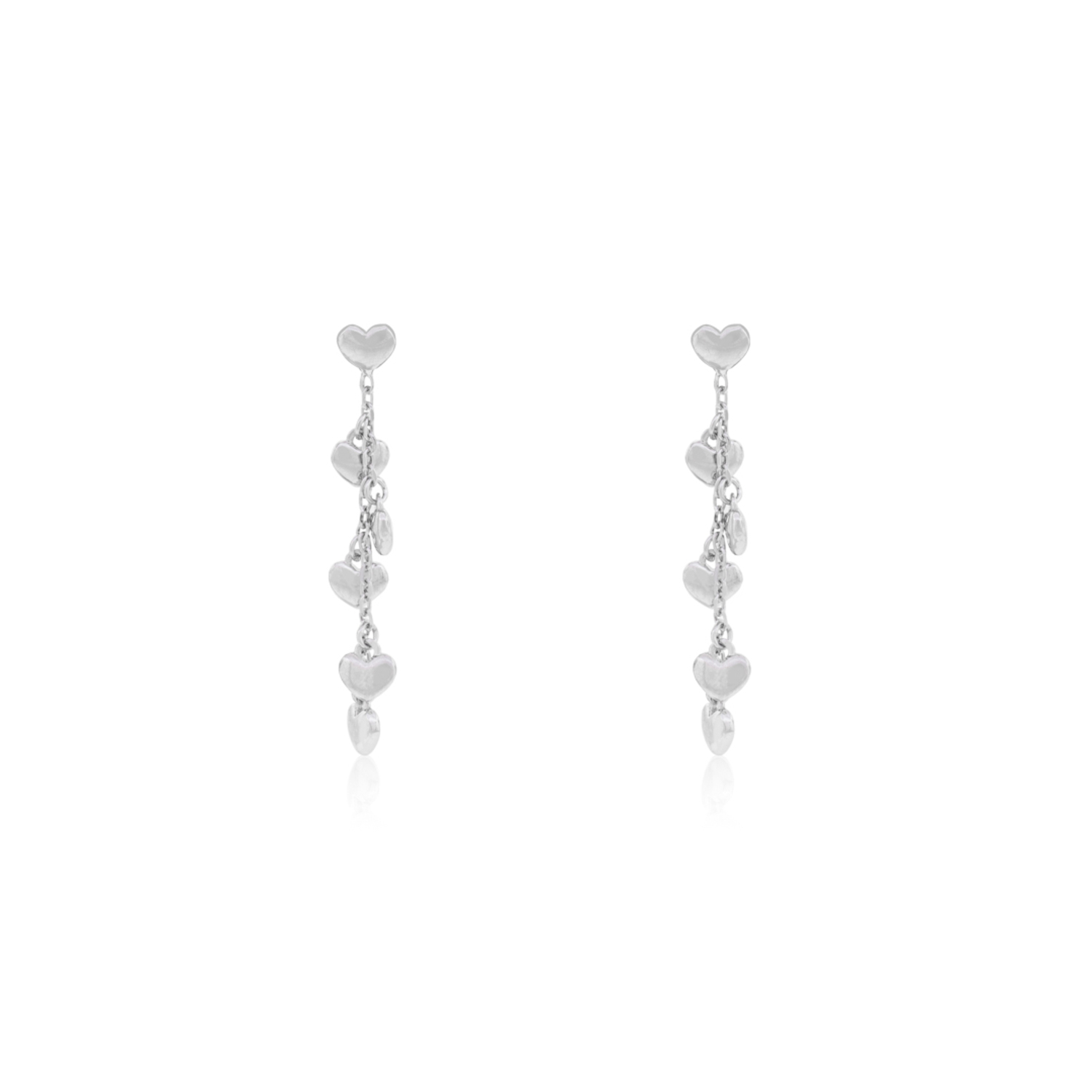 Aros de Plata Esterlina 925 Corazon Colgante Solido 1