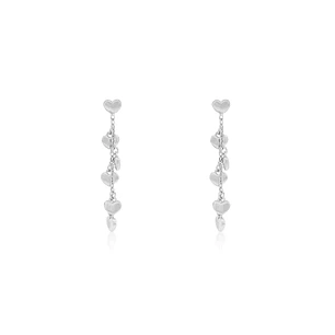 Aros de Plata Esterlina 925 Corazon Colgante Solido