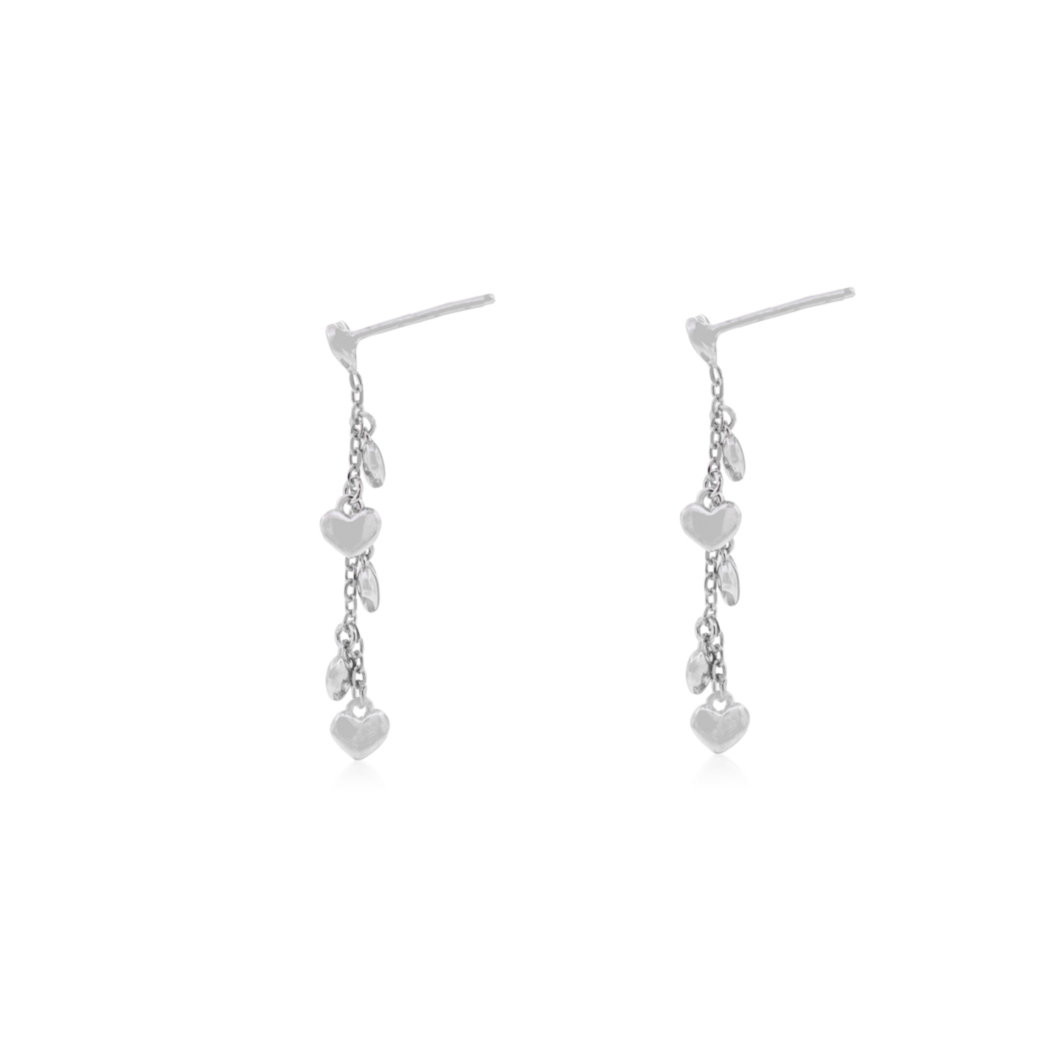 Aros de Plata Esterlina 925 Corazon Colgante Solido 3