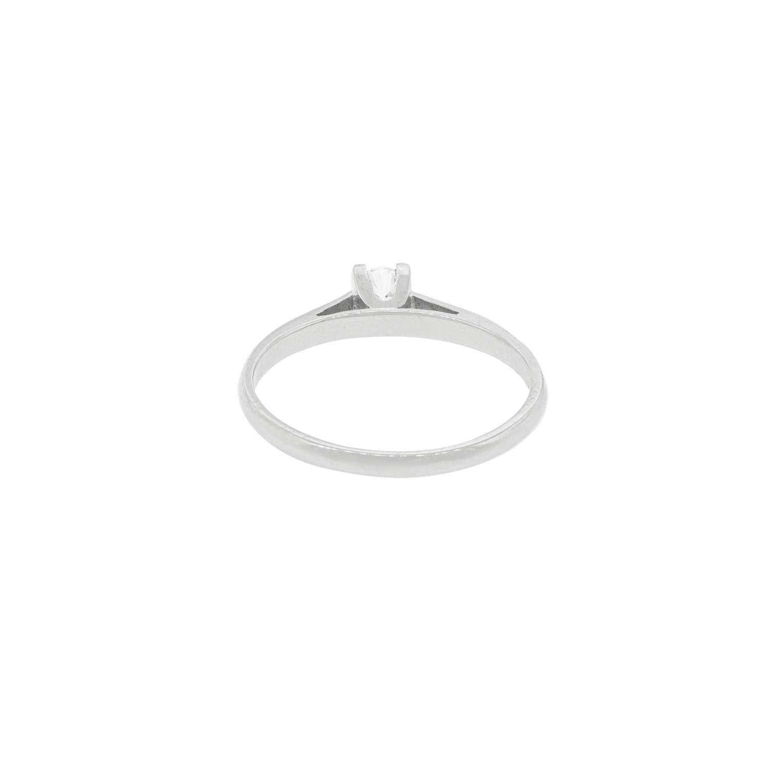 Anillo Compromiso Platino 950  Nápoles 1x14ptos Diamante 4