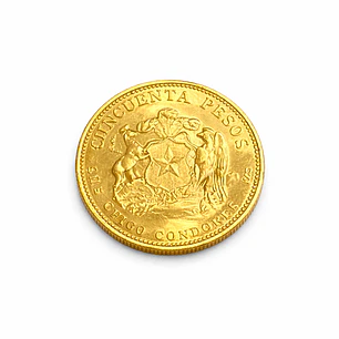 Moneda de Oro Chilena de 50 pesos año 1967