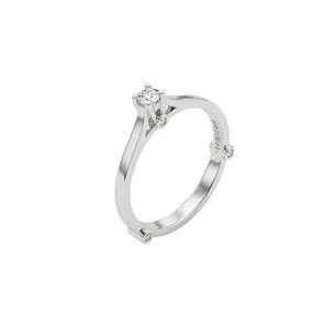 Anillo Oro Blanco 18kt Diamantes 14 Pts