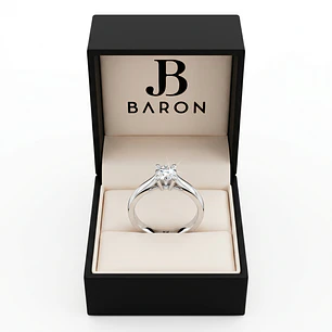 Anillo Oro Blanco 18kt Diamantes 14 Pts