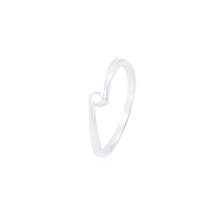 Anillo Compromiso de Oro de 18kt 10 puntos de diamante solitario
