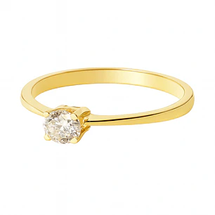 Anillo Oro Amarillo 18kt Diamantes 1x30 Pts | Danielle Costantini