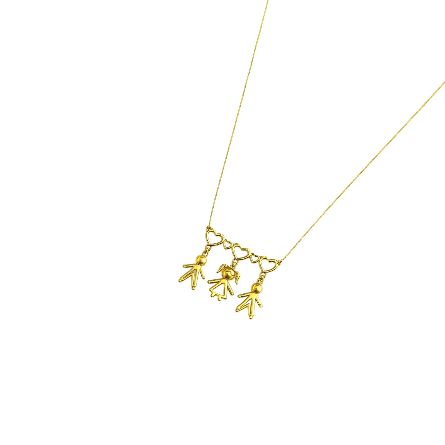 Collar Oro Amarillo 18kt Niña-Dos Niños 1