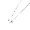 Collar de Oro Blanco 18kt con Diamantes de Punto de Luz 10 Pts Totales SI/H Corte Brillante