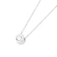 Collar de Oro Blanco 18kt con Diamantes de Punto de Luz 10 Pts Totales SI/H Corte Brillante - Miniatura 1