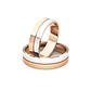 Par Argollas Matrimonio Bicolor de Oro Miel y Blanco 18kt Saffy 5,5mm - Miniatura 1