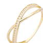 Anillo Compromiso de Oro Amarillo 14kt Enlace Brillante con Circonitas - Miniatura 2