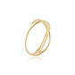 Anillo Compromiso de Oro Amarillo 14kt Enlace Brillante con Circonitas - Miniatura 3