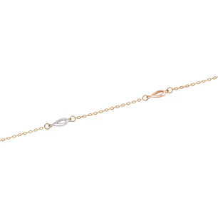 Pulsera de Oro 18kt Gotas Tricolor