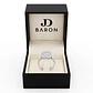 Anillo Platino 900 Diamantes 60 Pts Brillo Clásico - Miniatura 3