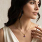 Colgante Oro Miel 18kt Sol con Garras de Amatista 5mm - Miniatura 4