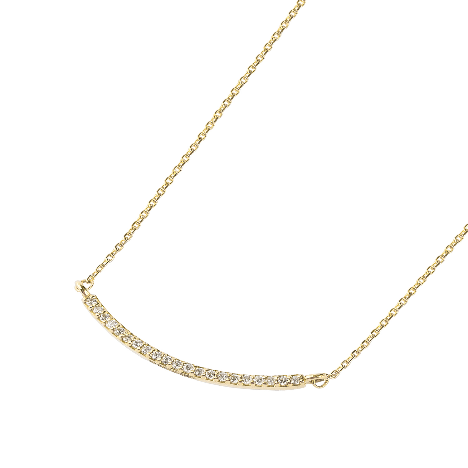 Collar de Oro Amarillo 18kt con Diamantes de 5 Pts Totales 1