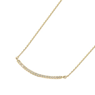 Collar de Oro Amarillo 18kt con Diamantes de 5 Pts Totales