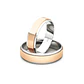 Par Argollas Matrimonio Bicolor de Oro Miel y Blanco 18kt Modelo Marquise 5,0mm - Miniatura 1
