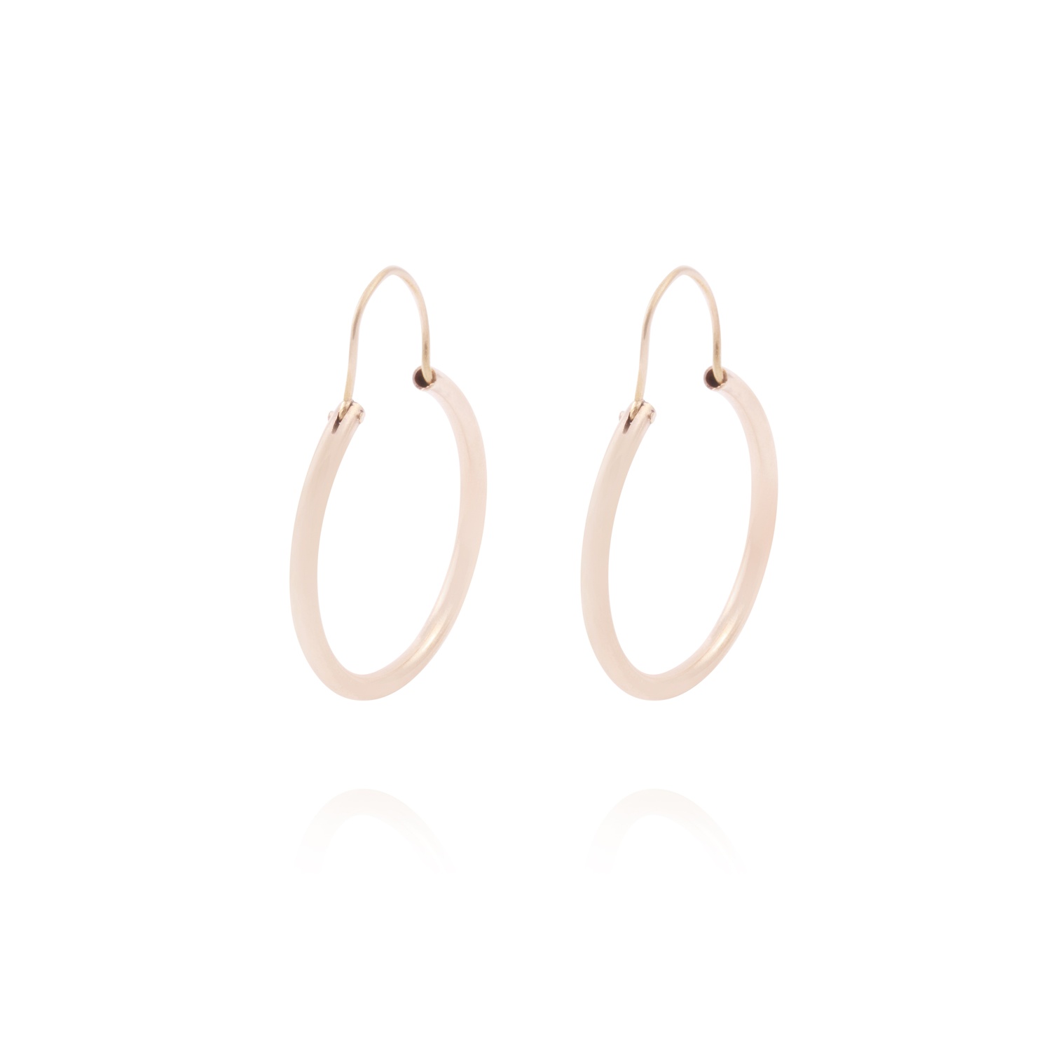 Aros Oro Miel 18kt  Argolla 22mm 1
