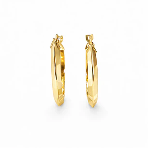 Aros Oro Amarillo 18kt Argollas Lisas 20MM