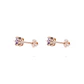 Aros Oro Miel 18kt Chaton Amatista 3mm - Miniatura 1