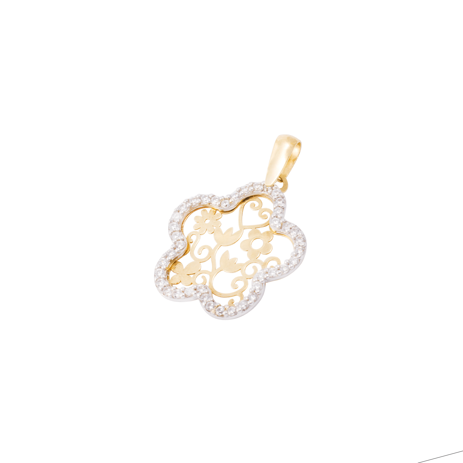 Colgante de Oro 18kt Flor Filigramas 1