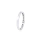 Anillo Compromiso Oro Blanco 18kt Riel 10 Pts - Miniatura 3