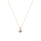 Colgante de Oro 18kt Circulo Piedra Rosa de Francia - Miniatura 2