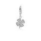 Colgante de Plata Esterlina 925 Trebol Circon - Miniatura 1