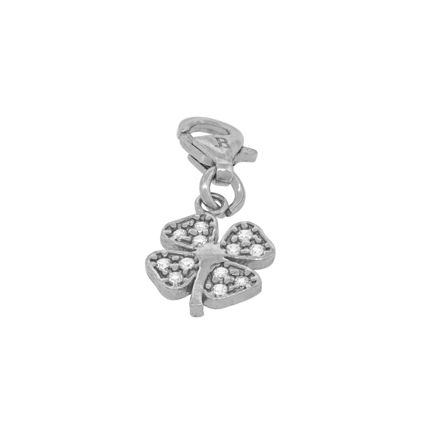 Colgante de Plata Esterlina 925 Trebol Circon 2