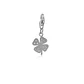 Colgante de Plata Esterlina 925 Trebol Circon - Miniatura 3