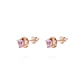 Aros Oro Miel 18kt Chatón Rosa de Francia 5mm - Miniatura 1