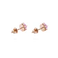 Aros Oro Miel 18kt Chatón Rosa de Francia 5mm - Miniatura 3