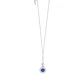 Collar de Oro Blanco 18kt con Diamantes de 40 Puntos Totales Corte Brillante SI/H 44Pts Zafiro - By Danielle Costantini - Miniatura 2
