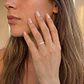 Anillo Compromiso de Oro 18Kt Cintillo Doble Riel Circon - Miniatura 4