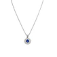 Collar de Oro Blanco 18kt con Diamantes de 40 Puntos Totales Corte Brillante SI/H 44Pts Zafiro - By Danielle Costantini - Miniatura 3