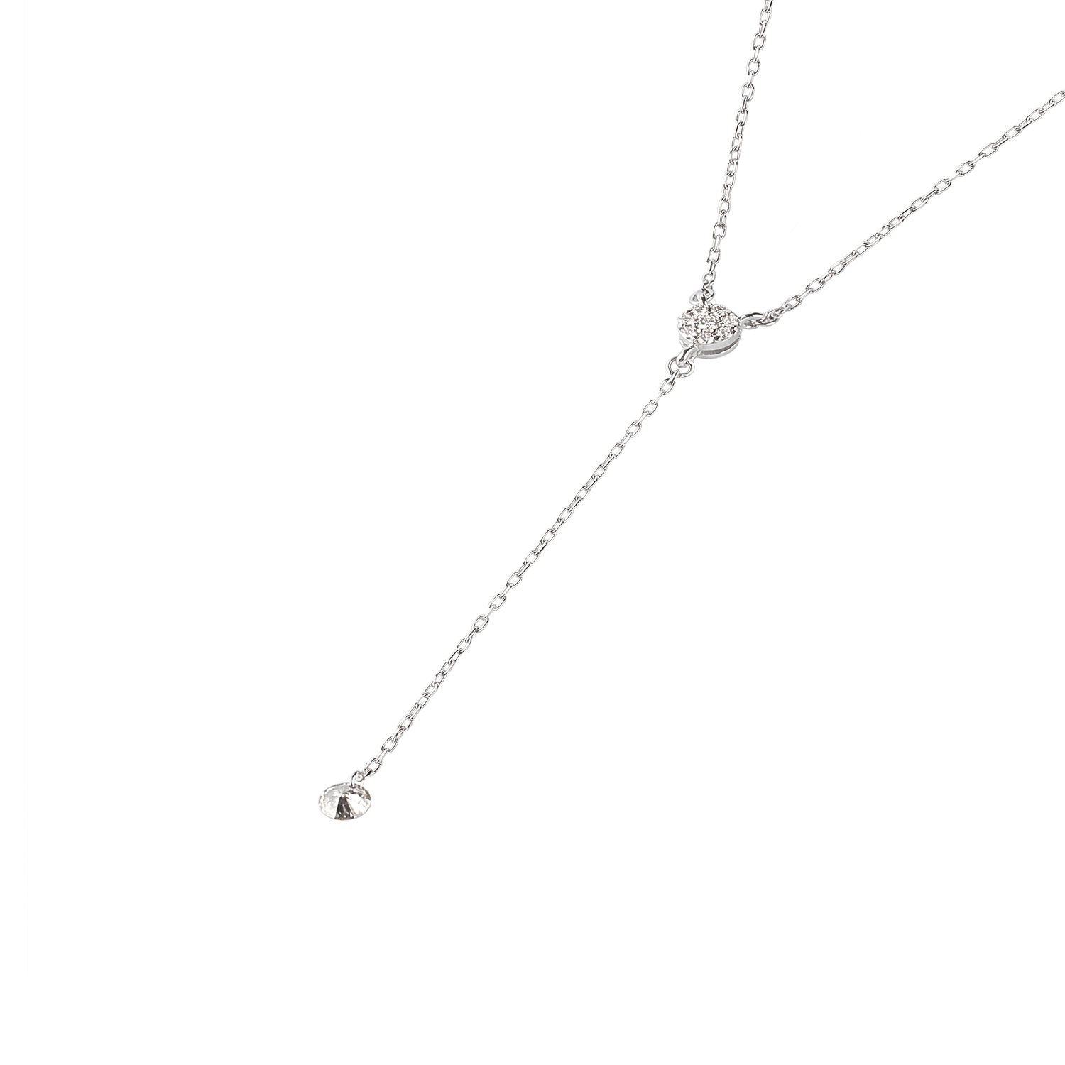 Collar de Oro 18kt con Diamantes de 17 Pts SI/H Totales Corte Brillante 1