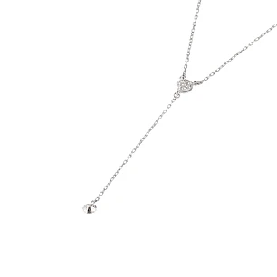 Collar de Oro 18kt con Diamantes de 17 Pts SI/H Totales Corte Brillante