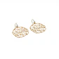 Aros de Plata Esterlina 925 Rombo Bicolor Revestido en Oro 18kt - Miniatura 3