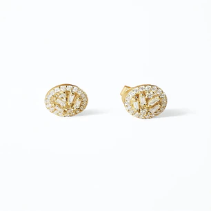 Aros de Oro 18kt Diamantes 31 Pts | Danielle Costantini
