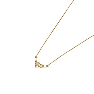 Collar Oro Amarillo 18kt Linea Circonita Baguette
