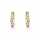 Aros Oro Amarillo 18kt Argollas 1/2 Circonita 15MM - Miniatura 1
