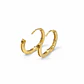 Aros Oro Amarillo 18kt Argollas 1/2 Circonita 15MM - Miniatura 3