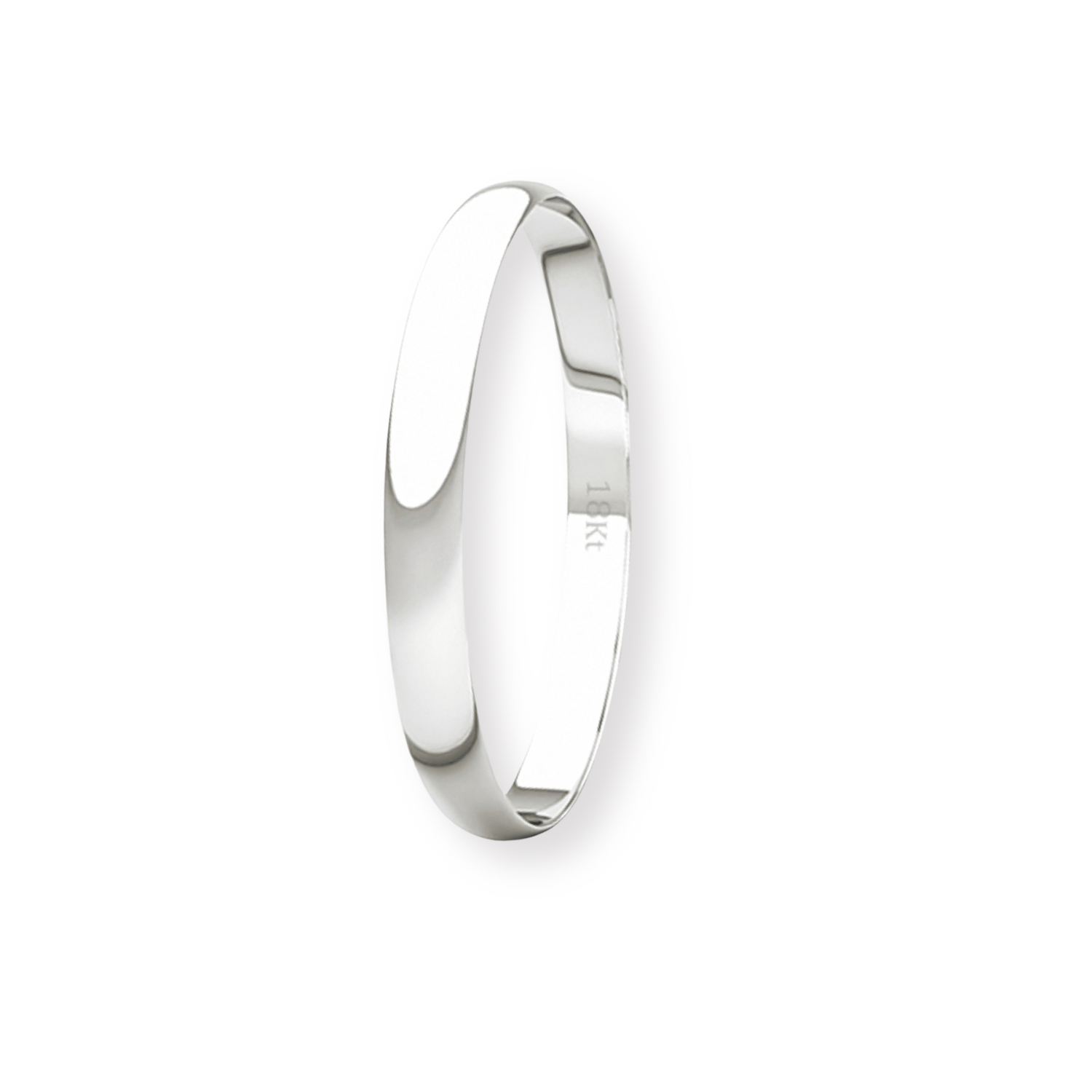 Argolla Matrimonio Ilusión de Oro Blanco 18kt Inglés Verona de 2,0mm 1