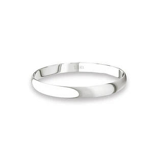 Argolla Matrimonio Ilusión de Oro Blanco 18kt Inglés Verona de 2,0mm