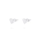 Aros Plata Esterlina 925 Corazones con Relieve - Miniatura 2