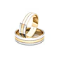Par Argollas Matrimonio de Oro Amarillo y Blanco 18kt Royal 5,0mm - Miniatura 1
