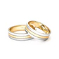 Par Argollas Matrimonio de Oro Amarillo y Blanco 18kt Royal 5,0mm - Miniatura 2